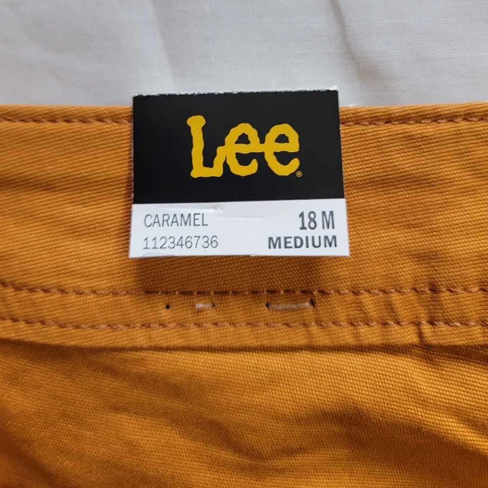 Women's Lee Legendary Carpenter‎ Shorts with Hammer Loop, Caramel, Size 18, NWT